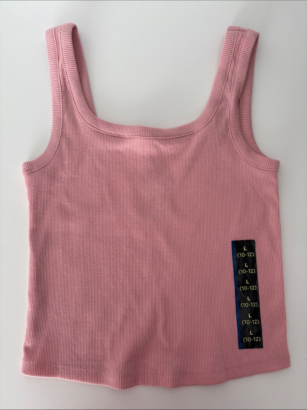 art class Ribbed Square-Neck Tank Top - Light Pink girl L